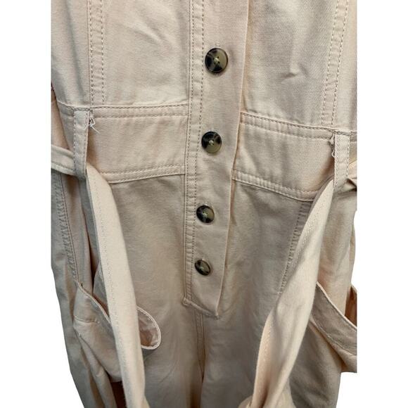 MADEWELL Top-Stitched Coverall Jumpsuit Bashful Blush sz 10 - Picture 5 of 10